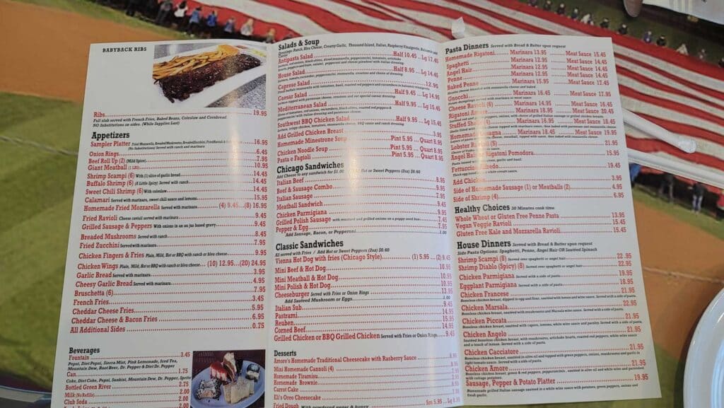Amore Taste Of Chicago Menu