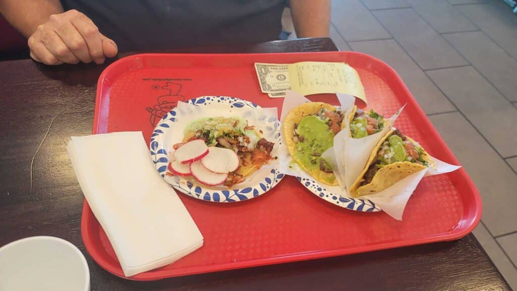 Tacos El Gordo tacos