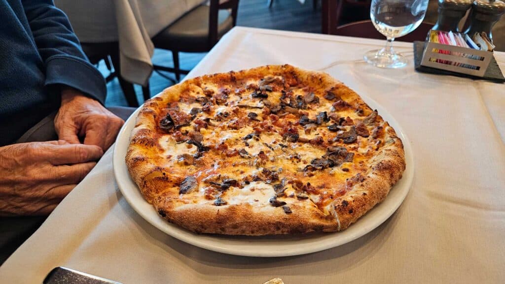 Mushroom and Sausage Pizza