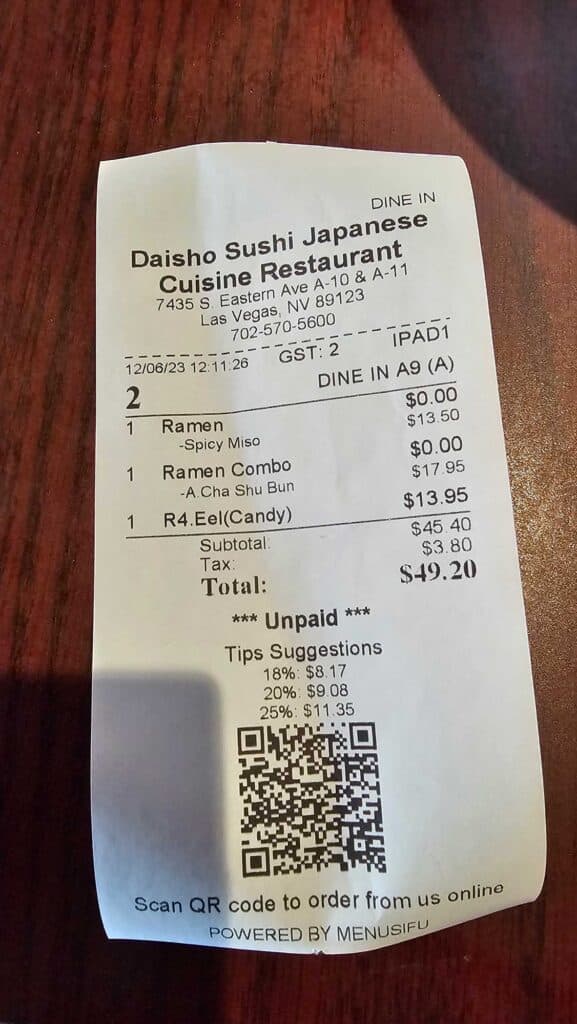 Receipt