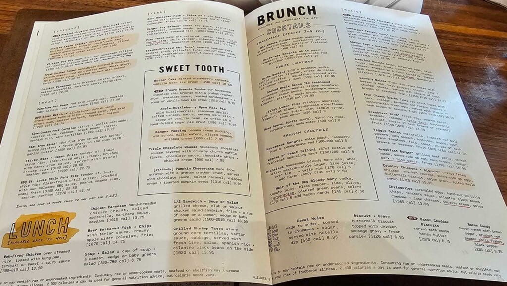 Lazy Dog Menu