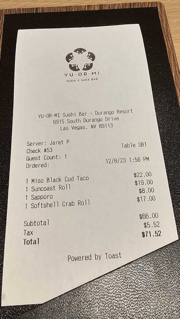 Receipt