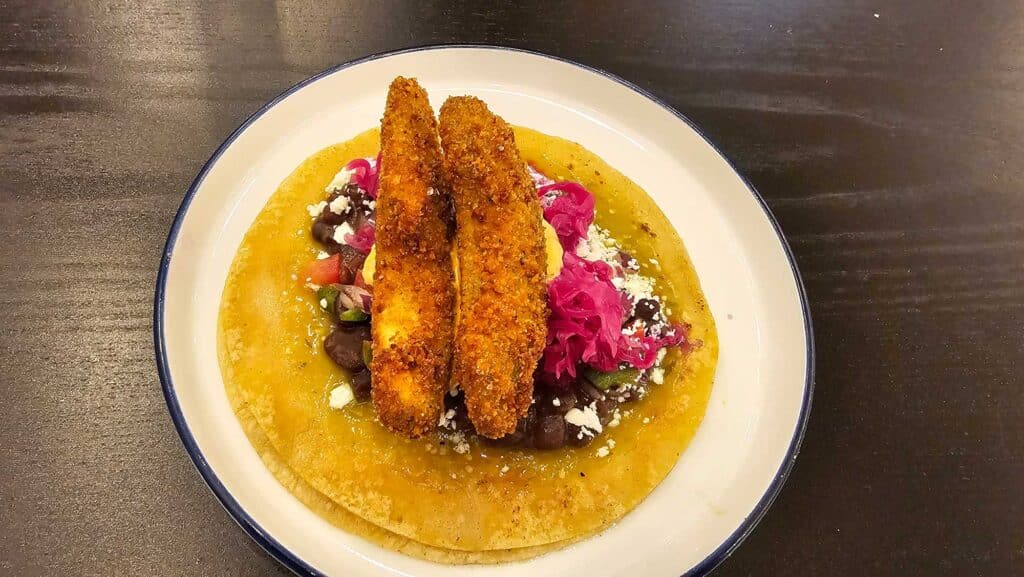 Fried Avocado taco