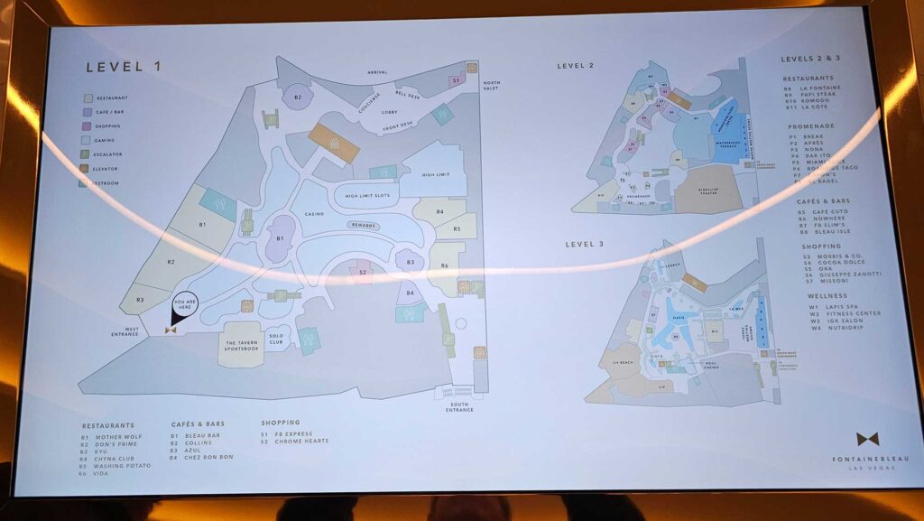 Fontainebleau Las Vegas Map