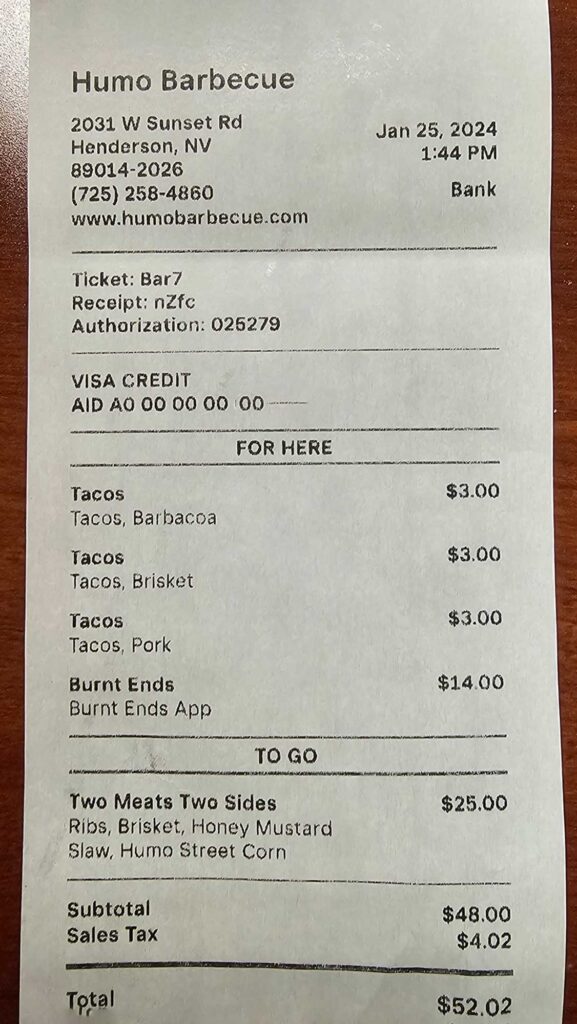 Receipt