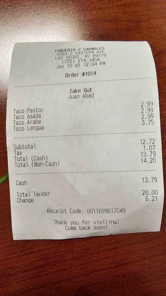 Receipt