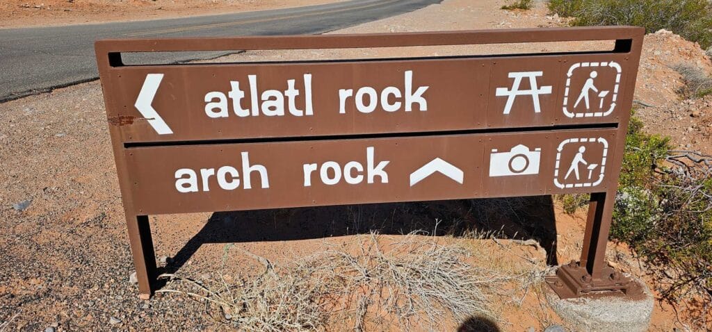 Atlatl Rock Sign